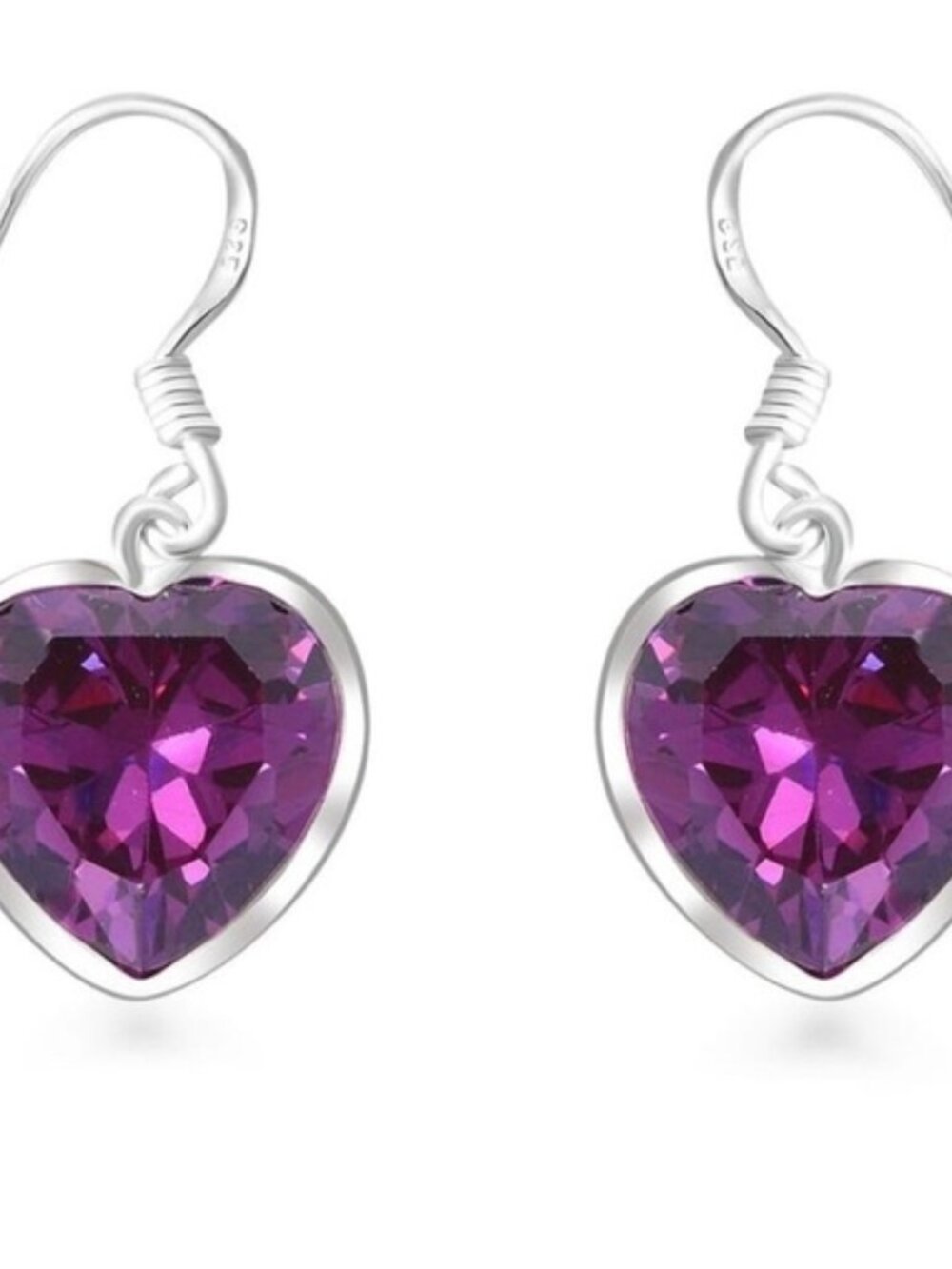 Simulated Purple Diamond 18.50 ctw Earrings inSterling Silver